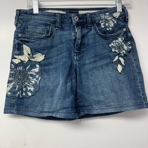 Anthropologie Pilcro Slim Boyfriend Jeans Women’s Size 26 Embroidered Denim